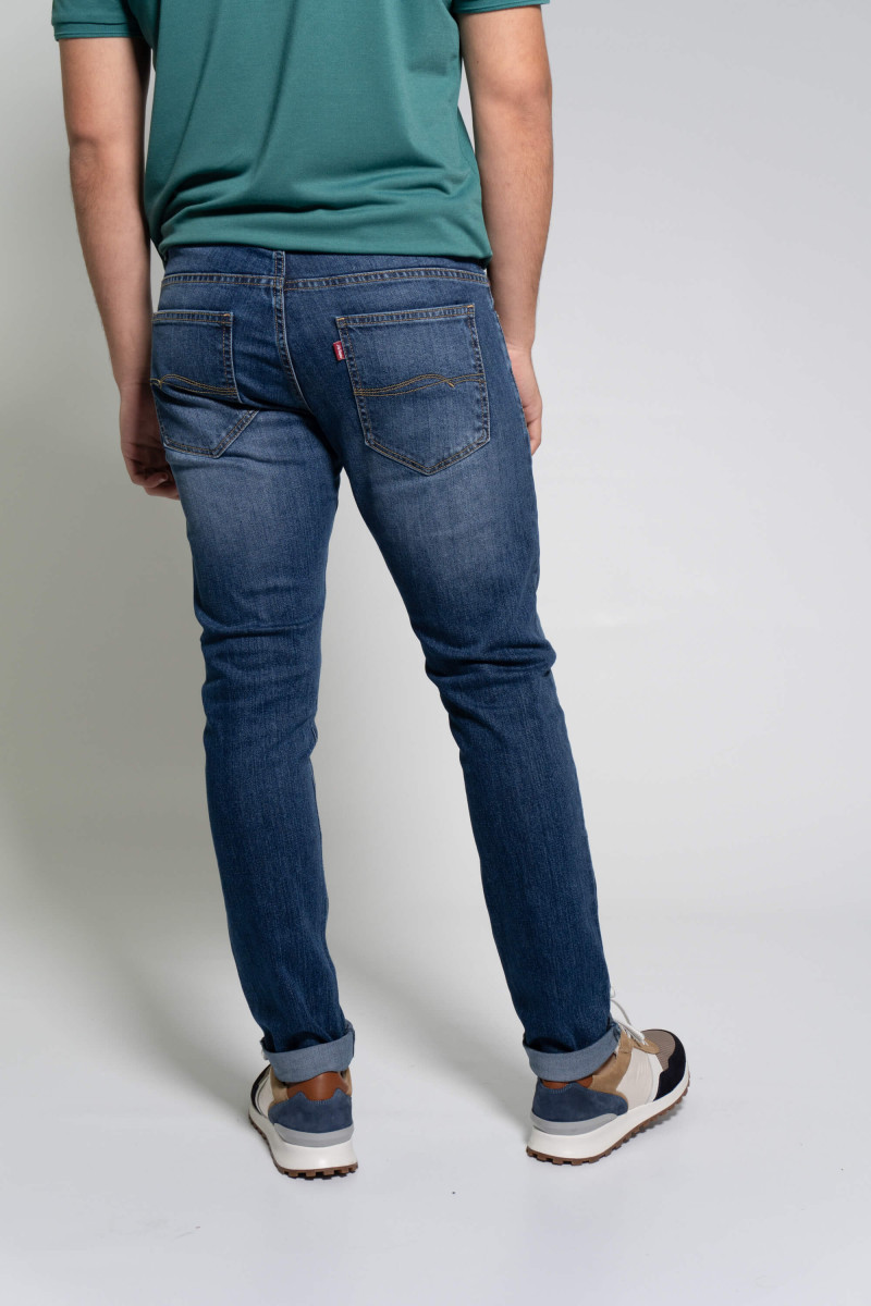 JEANS SKINNY LAVADO AZUL