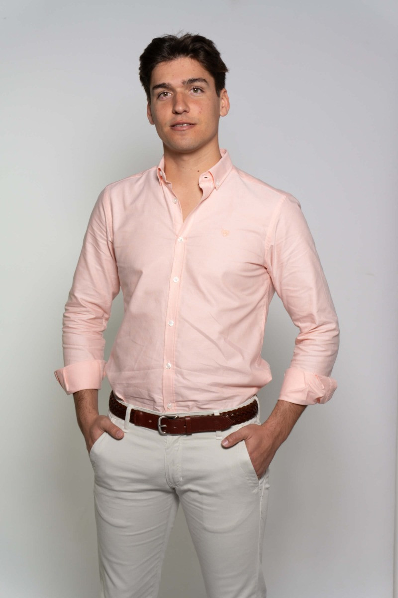 CAMISA OXFORD CORAL ESCUDO