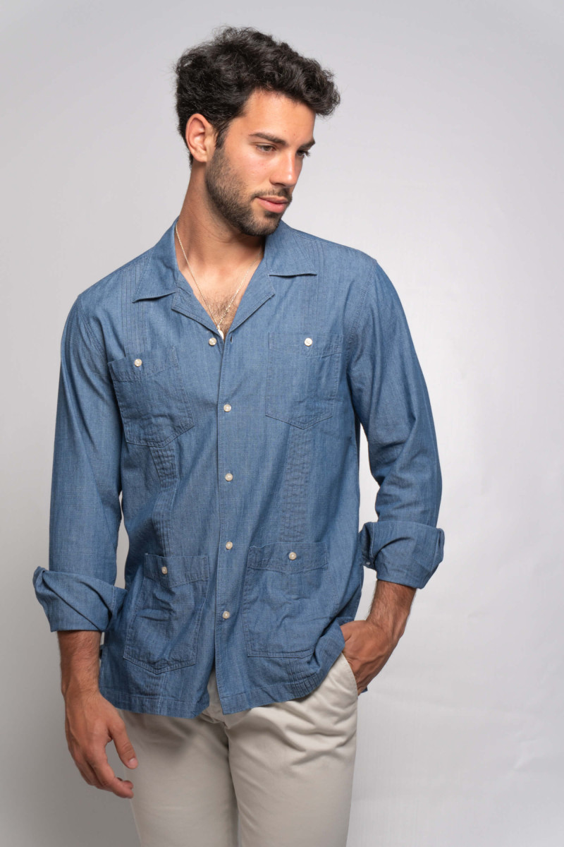 CAMISA GUAYABERA JEANS