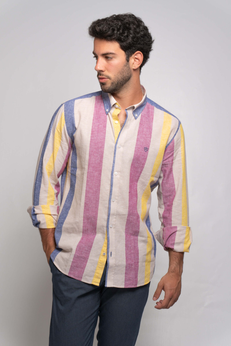 CAMISA MULTI RAYA LINO