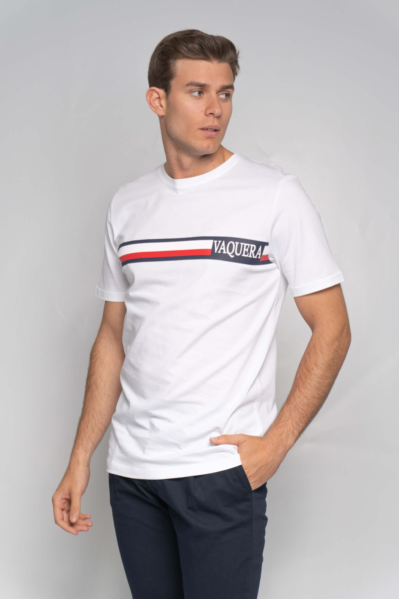 CAMISETA LOGO VAQUERA BLANCA