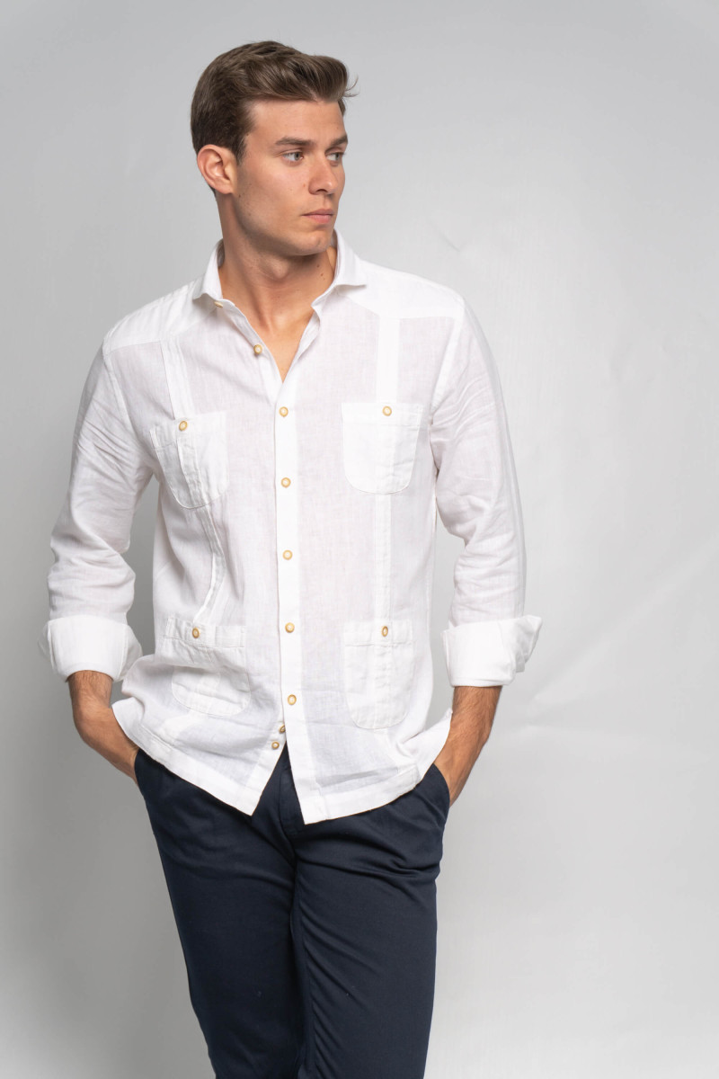 CAMISA GUAYABERA BLANCA