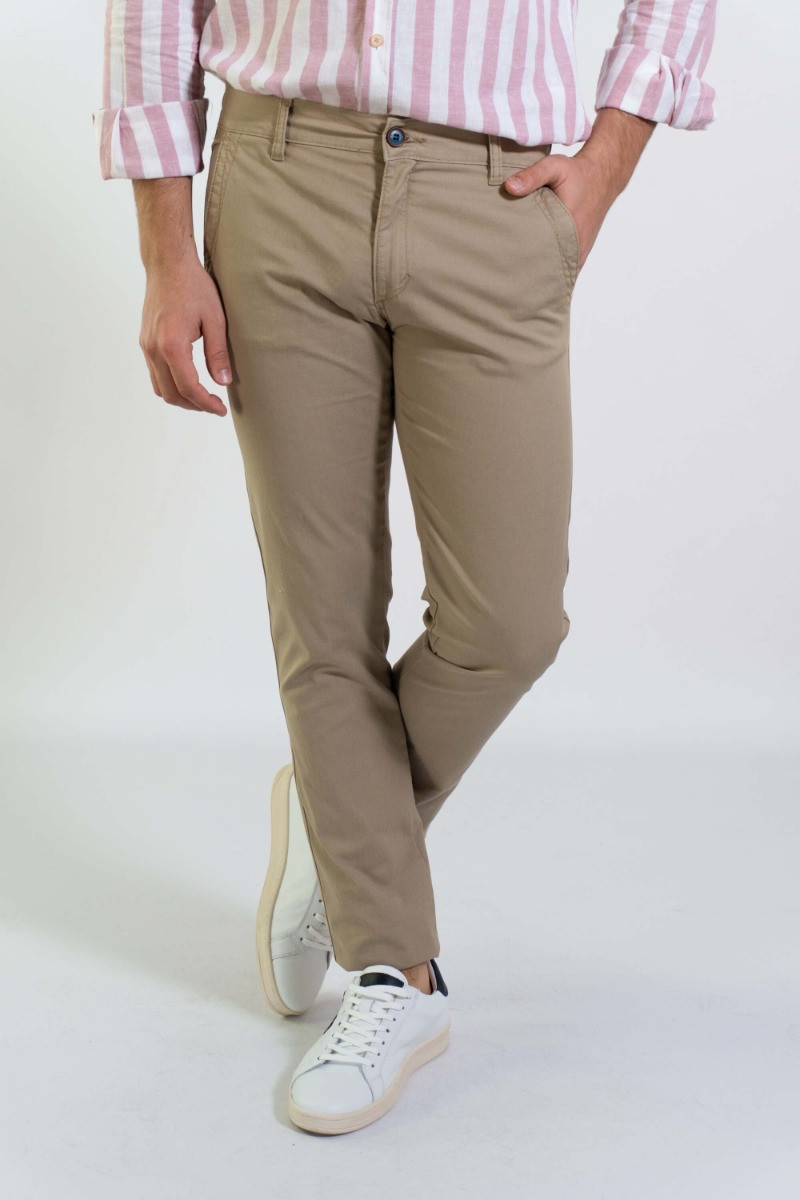 CHINO SKINNY ESTRUCTURA BEIG