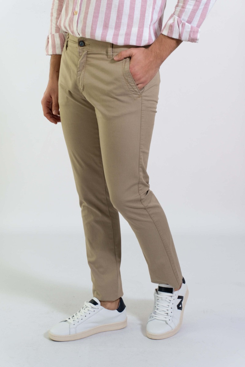 CHINO SKINNY ESTRUCTURA BEIG